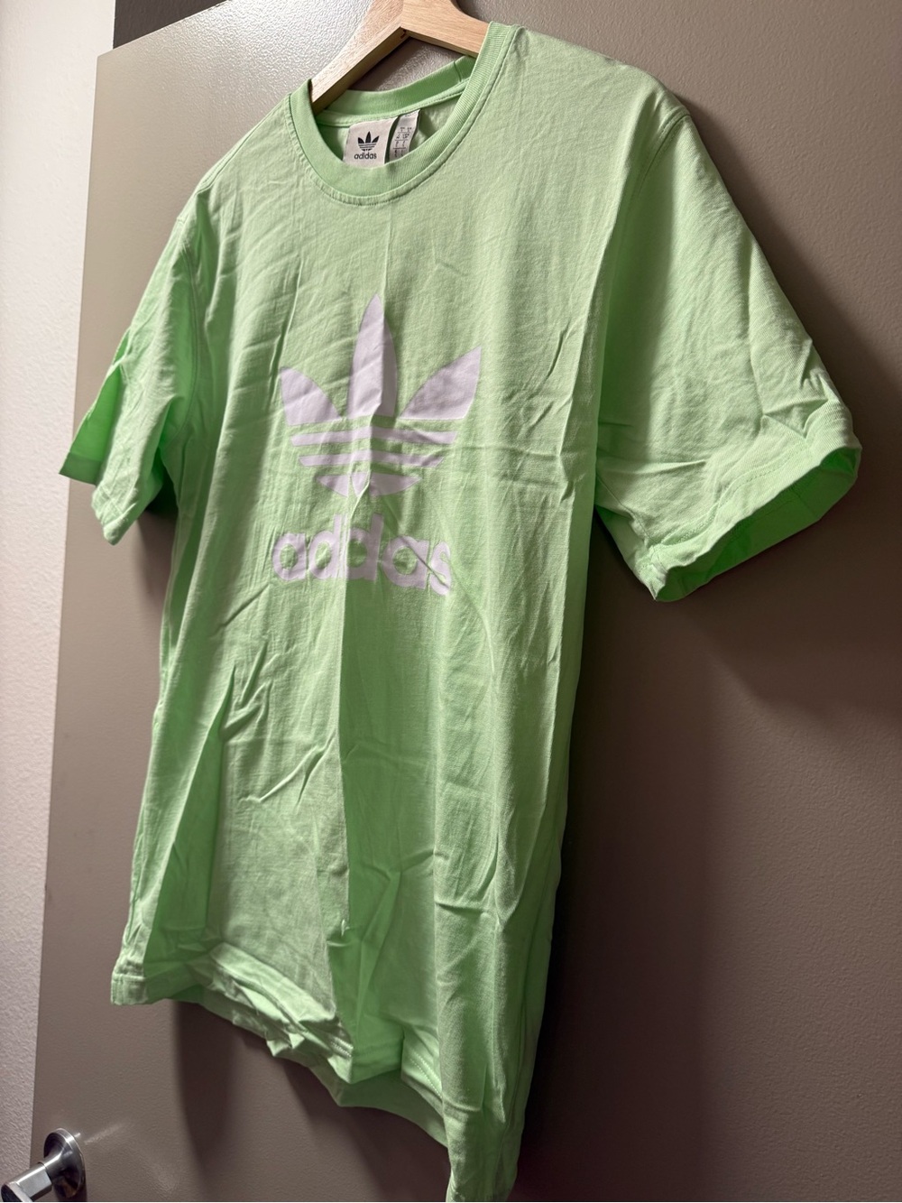 adidas Light Green Trefoil Logo T-Shirt